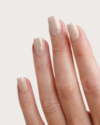 Toffee Courte Carré Press On en Gel Souple