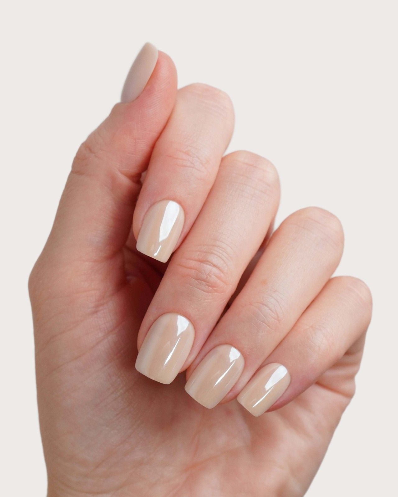 Toffee Courte Carré Press On en Gel Souple