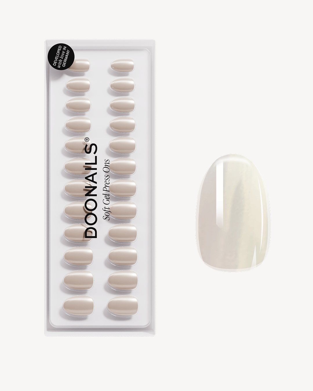 Toffee Courte Arrondie Press On en Gel Souple