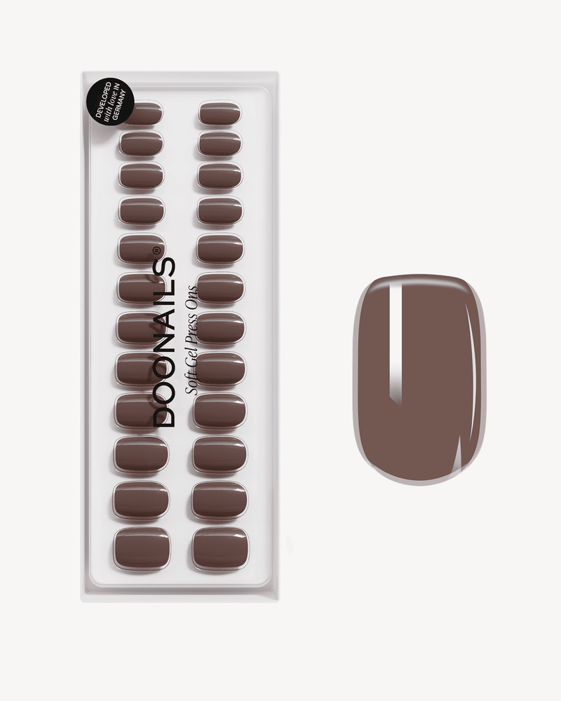 Truffle Courte Carré Press On en Gel Souple