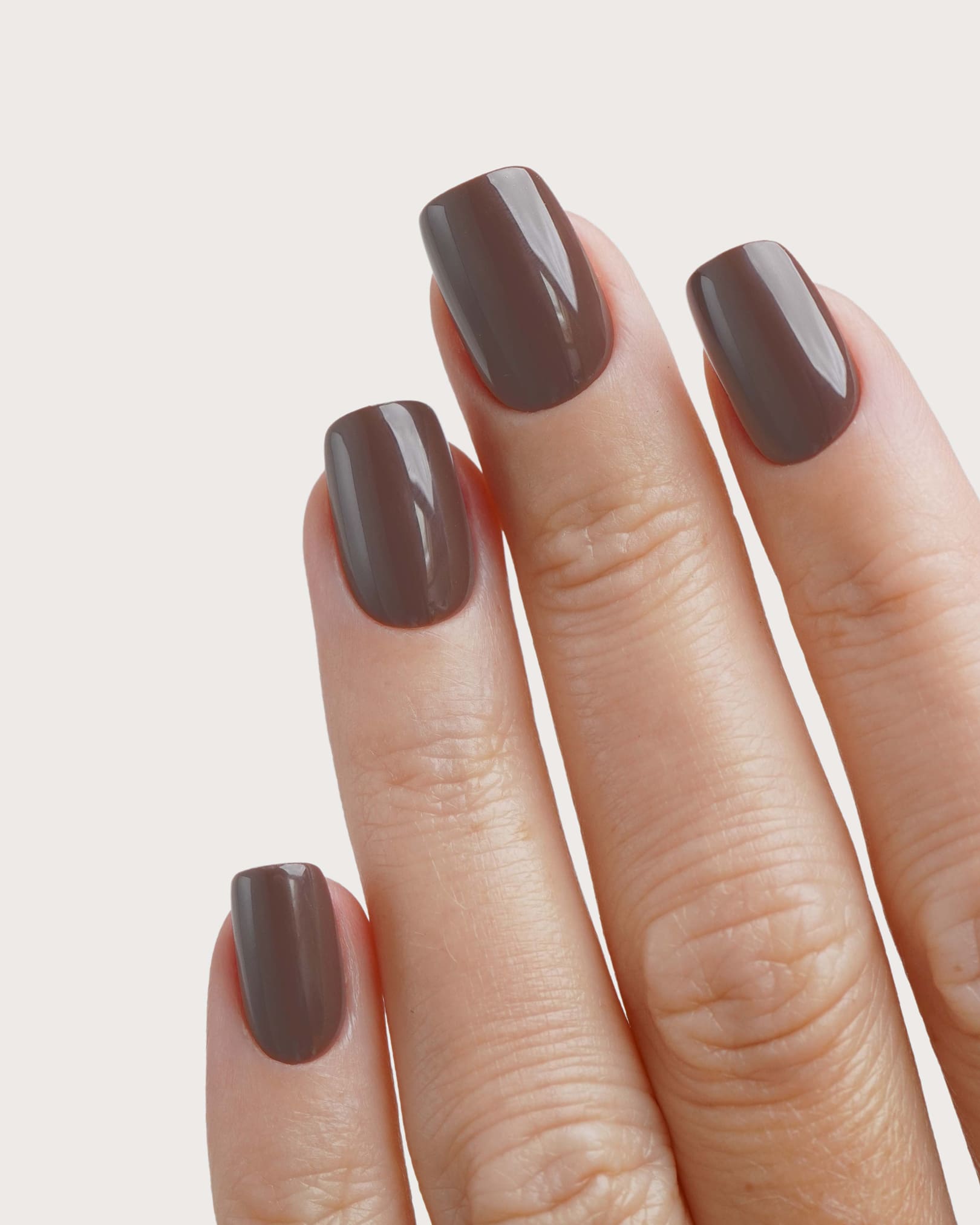 Truffle Courte Carré Press On en Gel Souple
