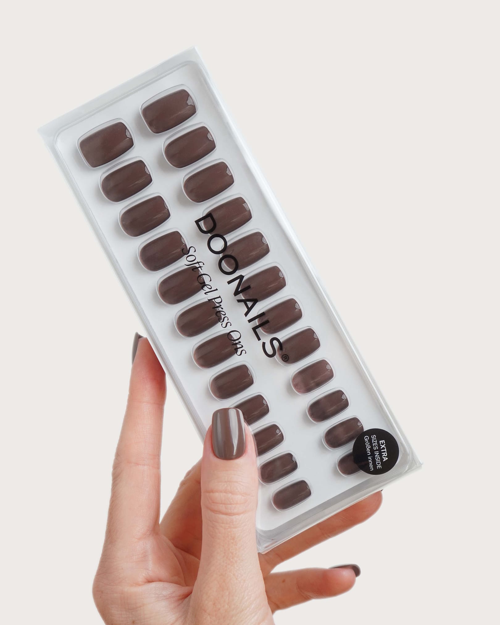 Truffle Courte Carré Press On en Gel Souple