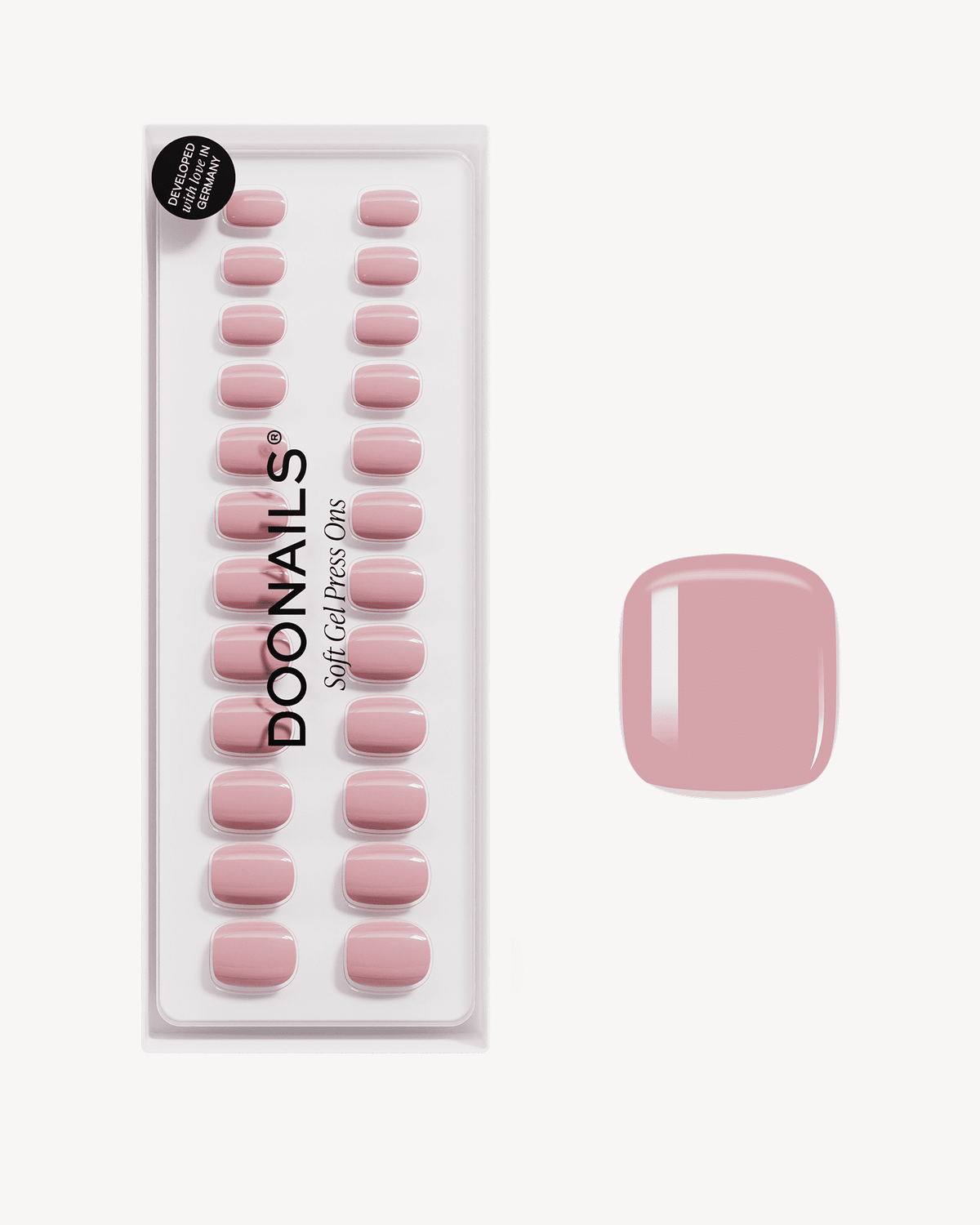 Valentine Crush Ultra Courte Carré Press On en Gel Souple