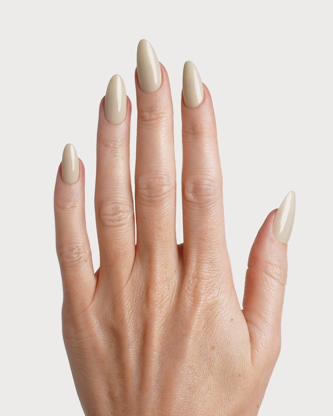 Vanilla Medium Almond Soft Gel Press Ons - France