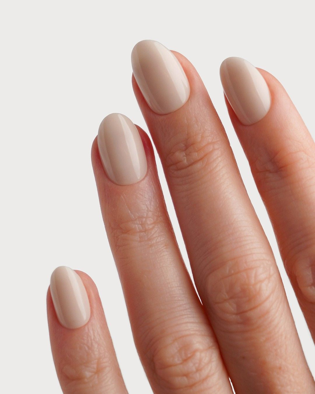 Vanilla Courte Arrondie Press On en Gel Souple