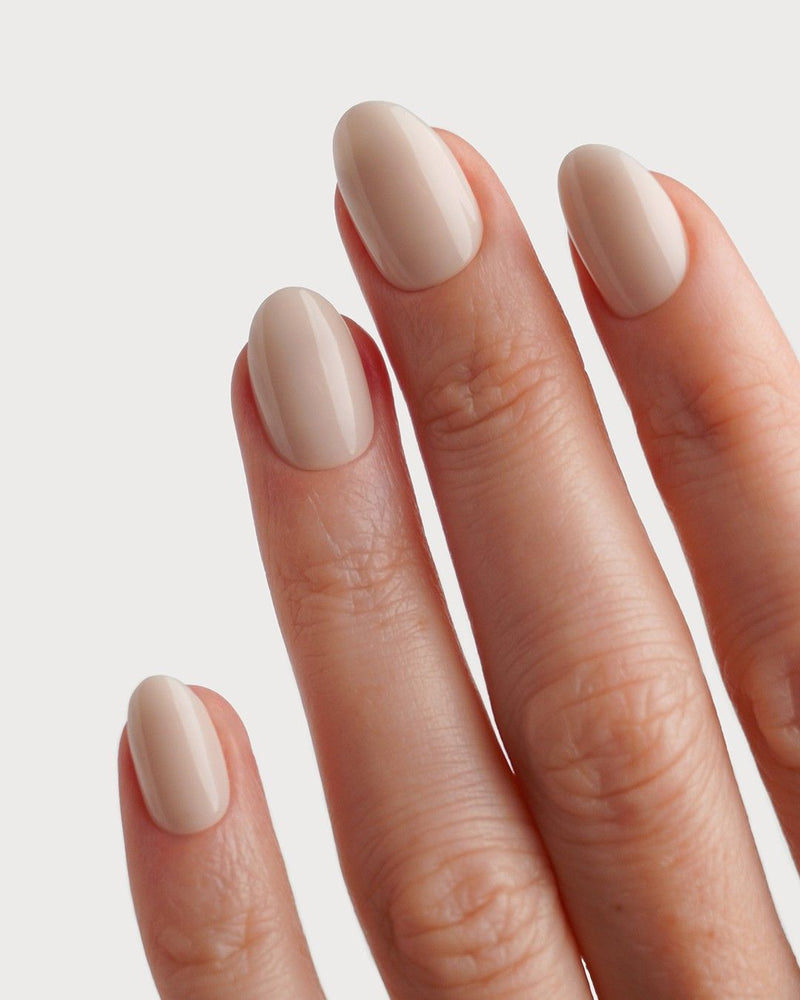 Vanilla Courte Arrondie Press On en Gel Souple