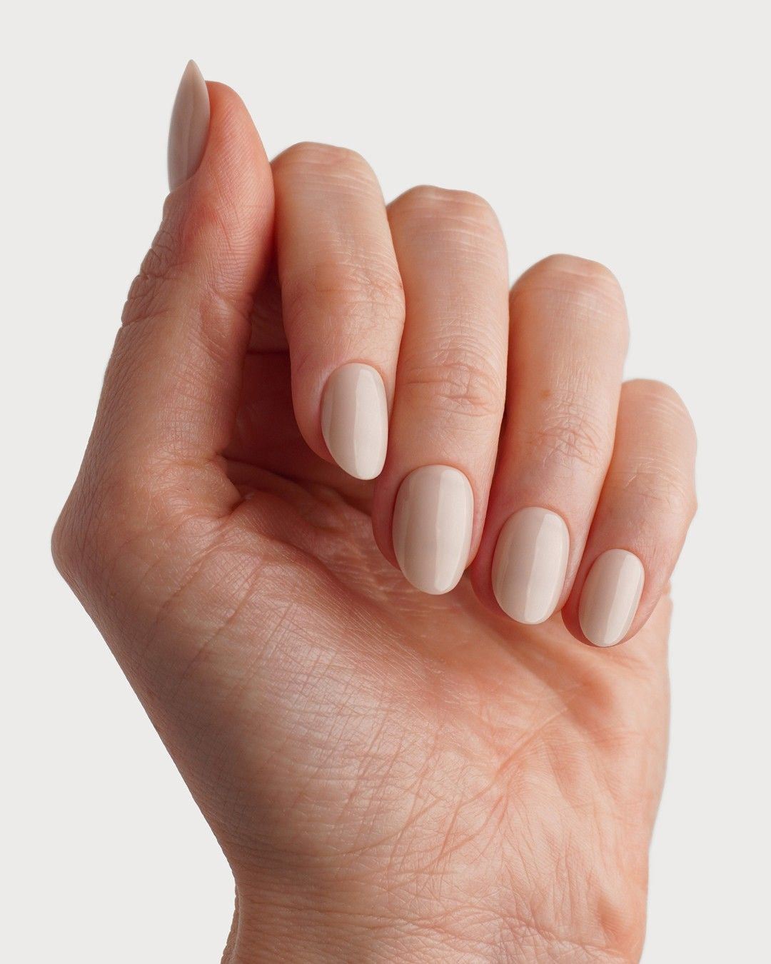 Vanilla Courte Arrondie Press On en Gel Souple