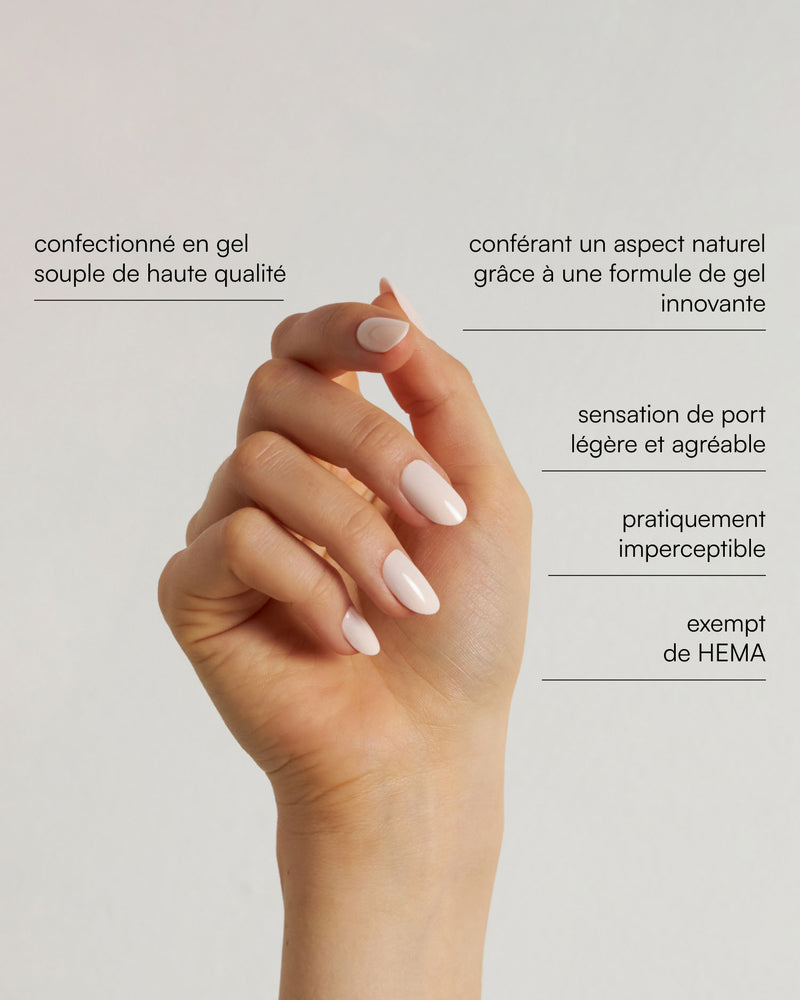 Press Ons en gel souple Cheesecake Moyenne Arrondie - Doonails France