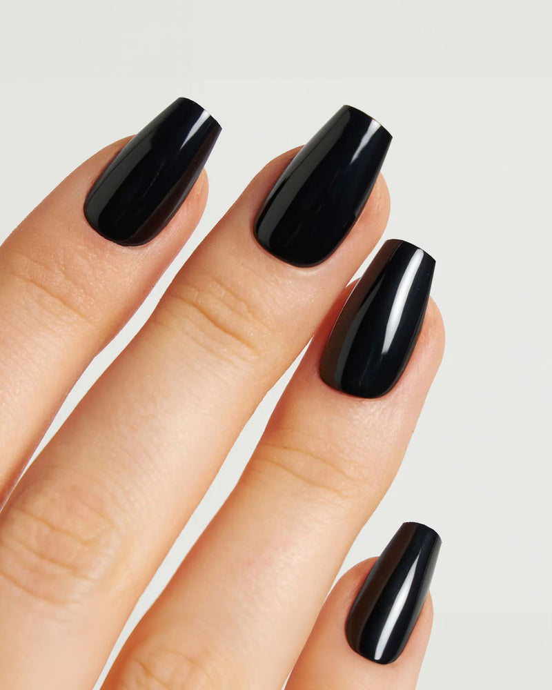 Press Ons en gel souple Dark Dream Courte Ballerine - Doonails France