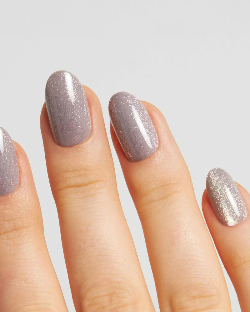 Press Ons en gel souple Grey Cat Eye Moyenne Arrondie - Doonails France