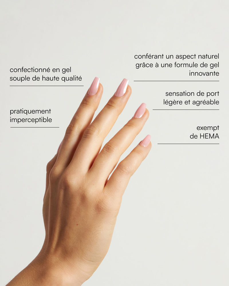 Press Ons en gel souple Jetset Courte Ballerine - Doonails France