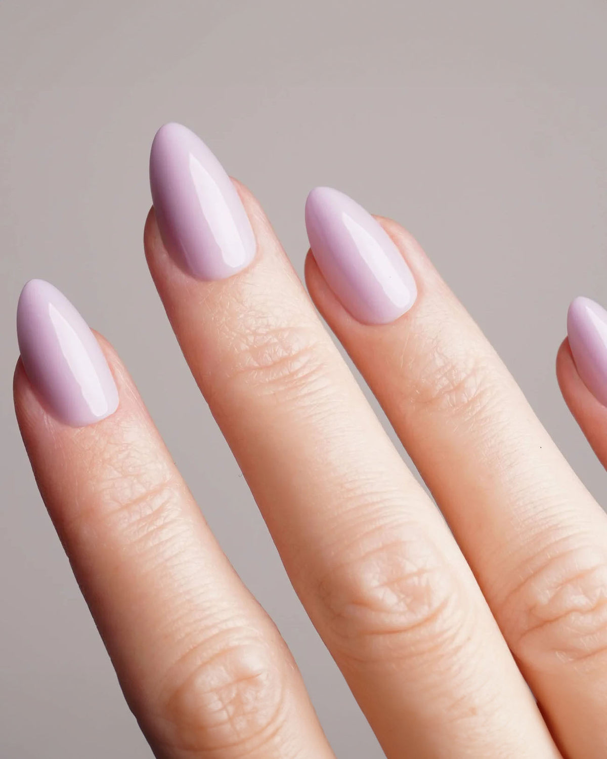 Press Ons en gel souple Lavender Mist Court Amande