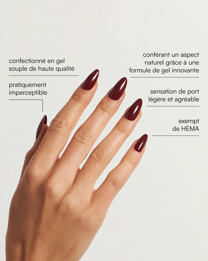 Press Ons en gel souple Love Paris Moyenne Amande - Doonails France