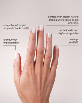 Press Ons en gel souple Marry Me Carrée Courte