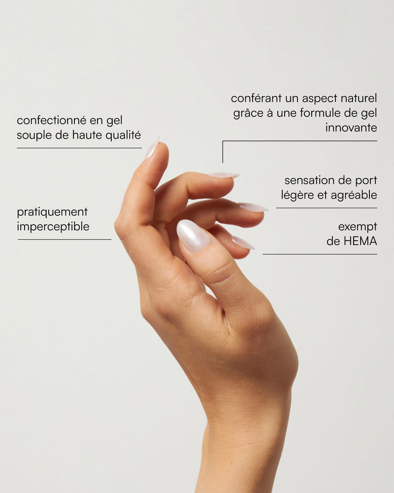Press Ons en gel souple Milkshake Moyenne Arrondie - Doonails France