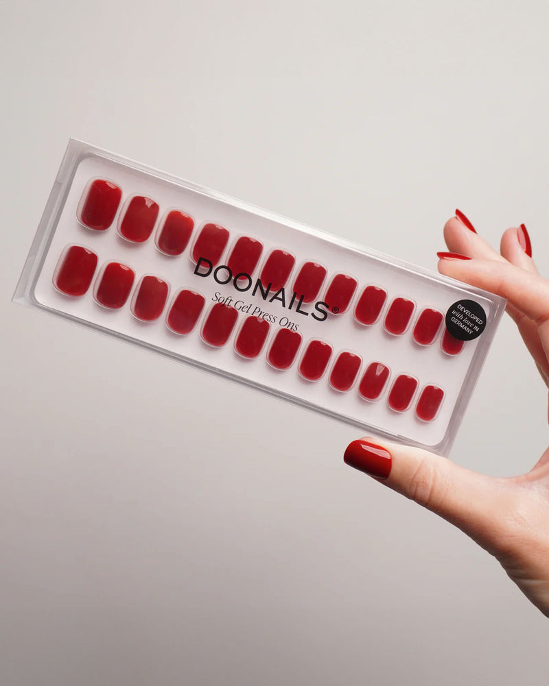Press Ons en gel souple Mon Cheri Extra Courte Carré - Doonails France