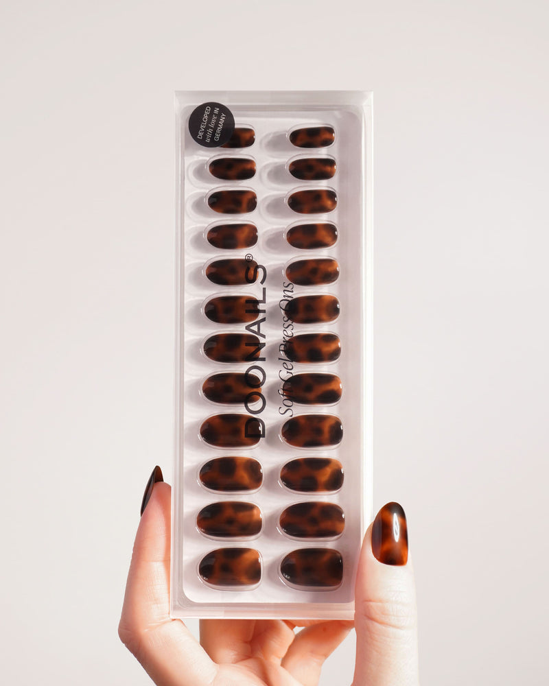 Press Ons en gel souple Mosaic Amber Moyenne Arrondie - Doonails France