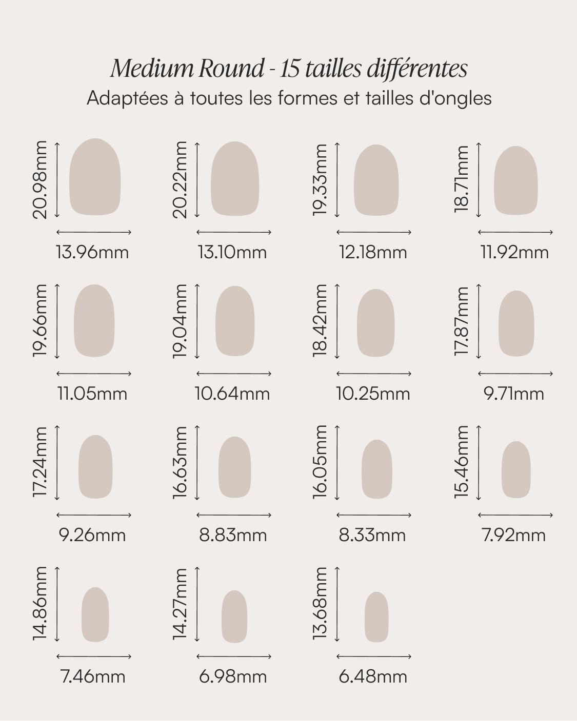 Press Ons en gel souple Mosaic Amber Moyenne Arrondie