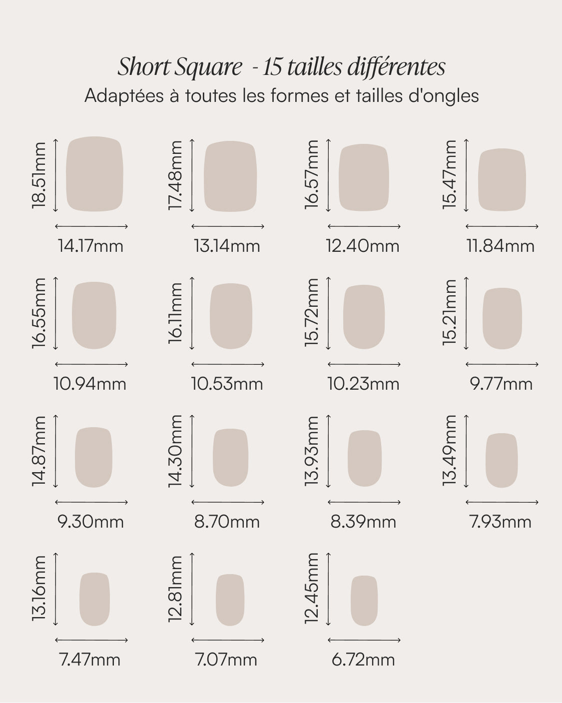 Press Ons en gel souple Paradise Carrée Courte