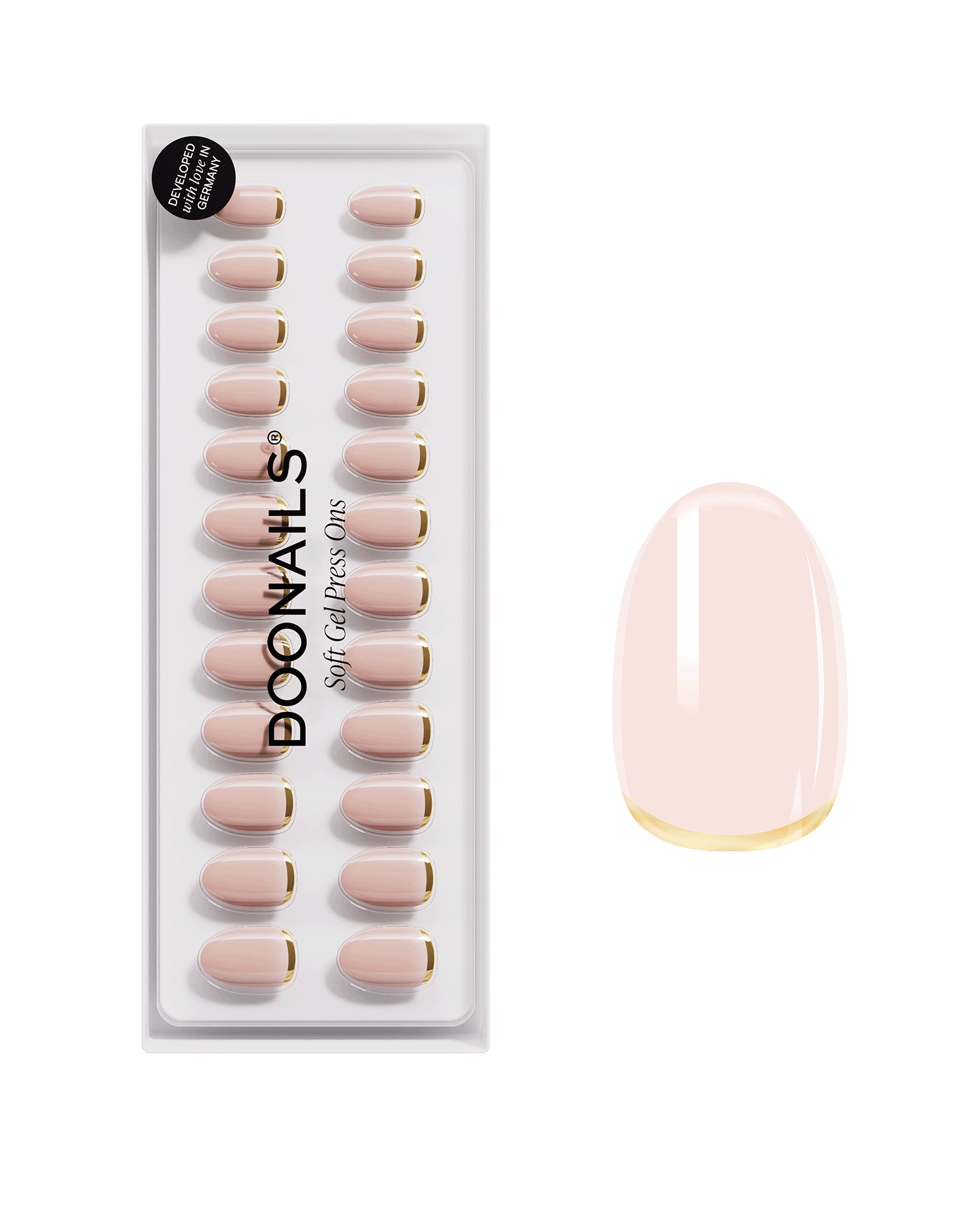 Doonails - Soft Gel Press Ons - Popcorn Short Round