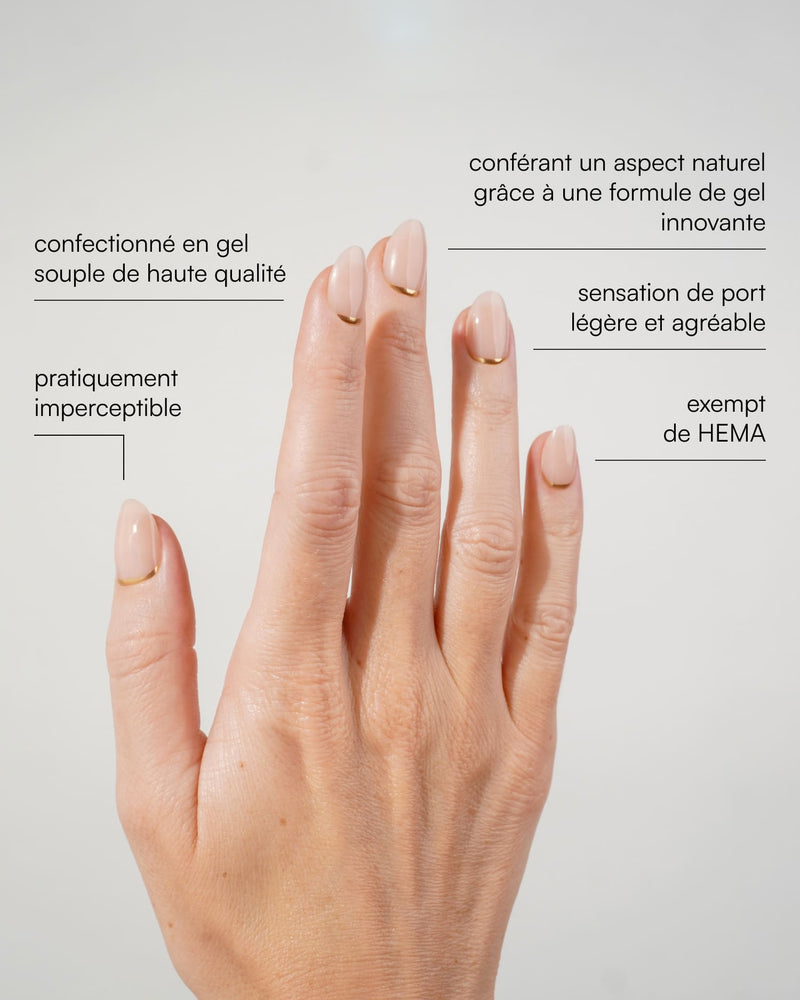 Press Ons en gel souple Popcorn Courte Arrondie - Doonails France