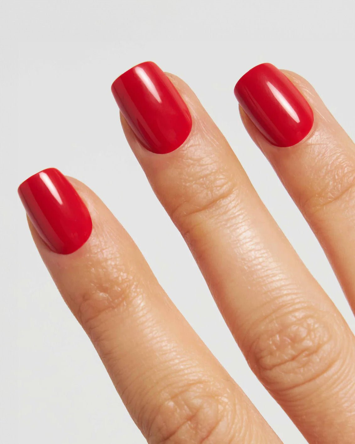 Rose Red Courte Carré Press On en Gel Souple