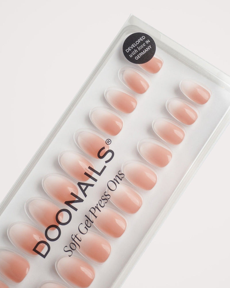 Babyboomer Courte Arrondie Press On en Gel Souple