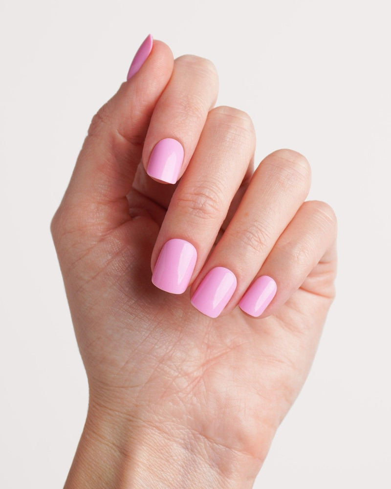 Press Ons en gel souple Barbie Girl Extra Courte Carré - Doonails France