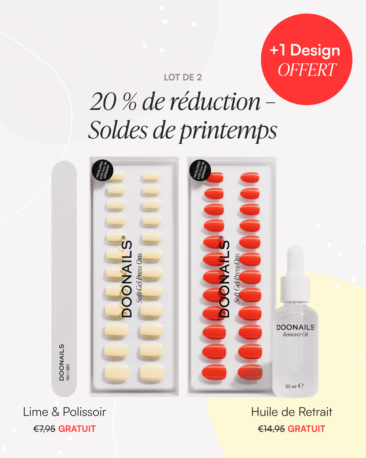 Kit de démarrage Spring Sale – Press Ons en gel souple