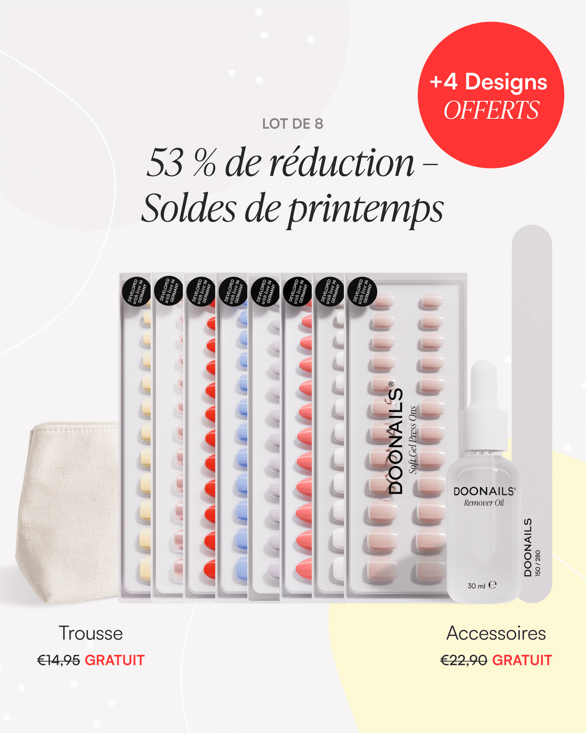 Kit de démarrage Spring Sale – Press Ons en gel soupleDoonails