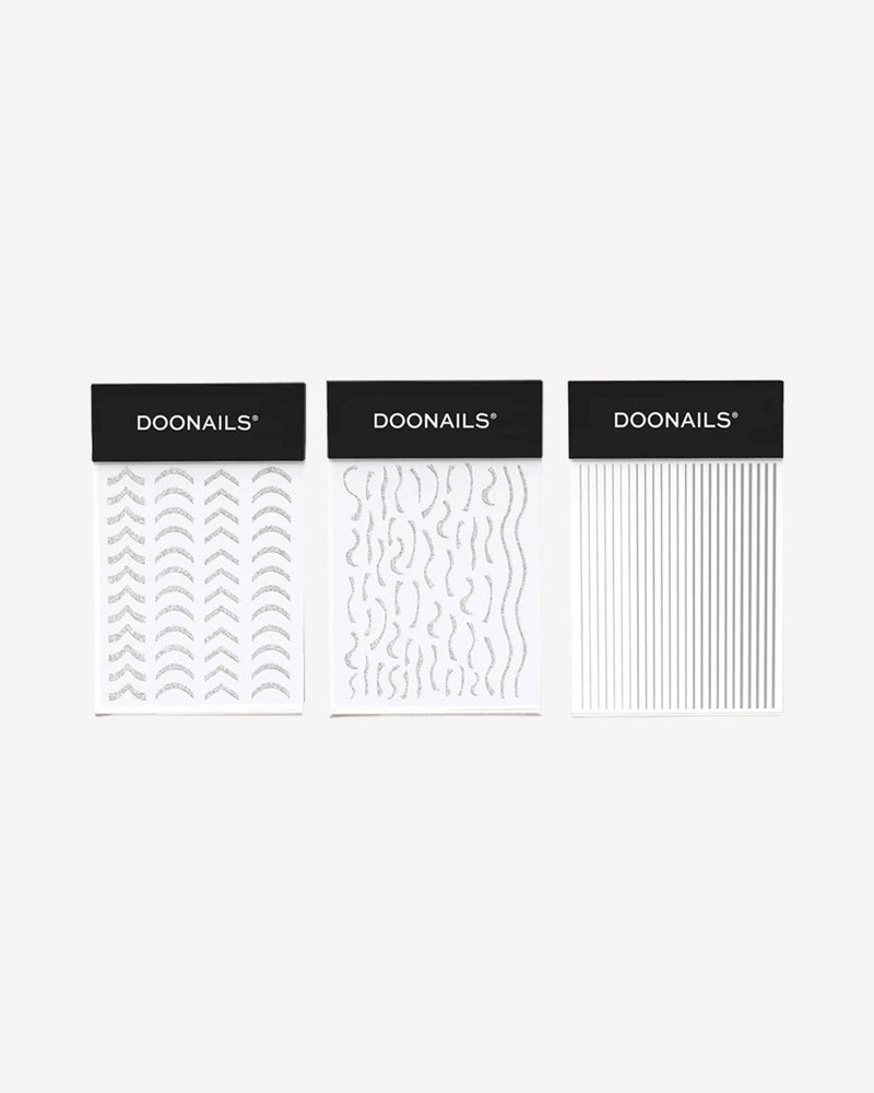 Kit de Stickers Ongles – Édition Argent - Doonails France