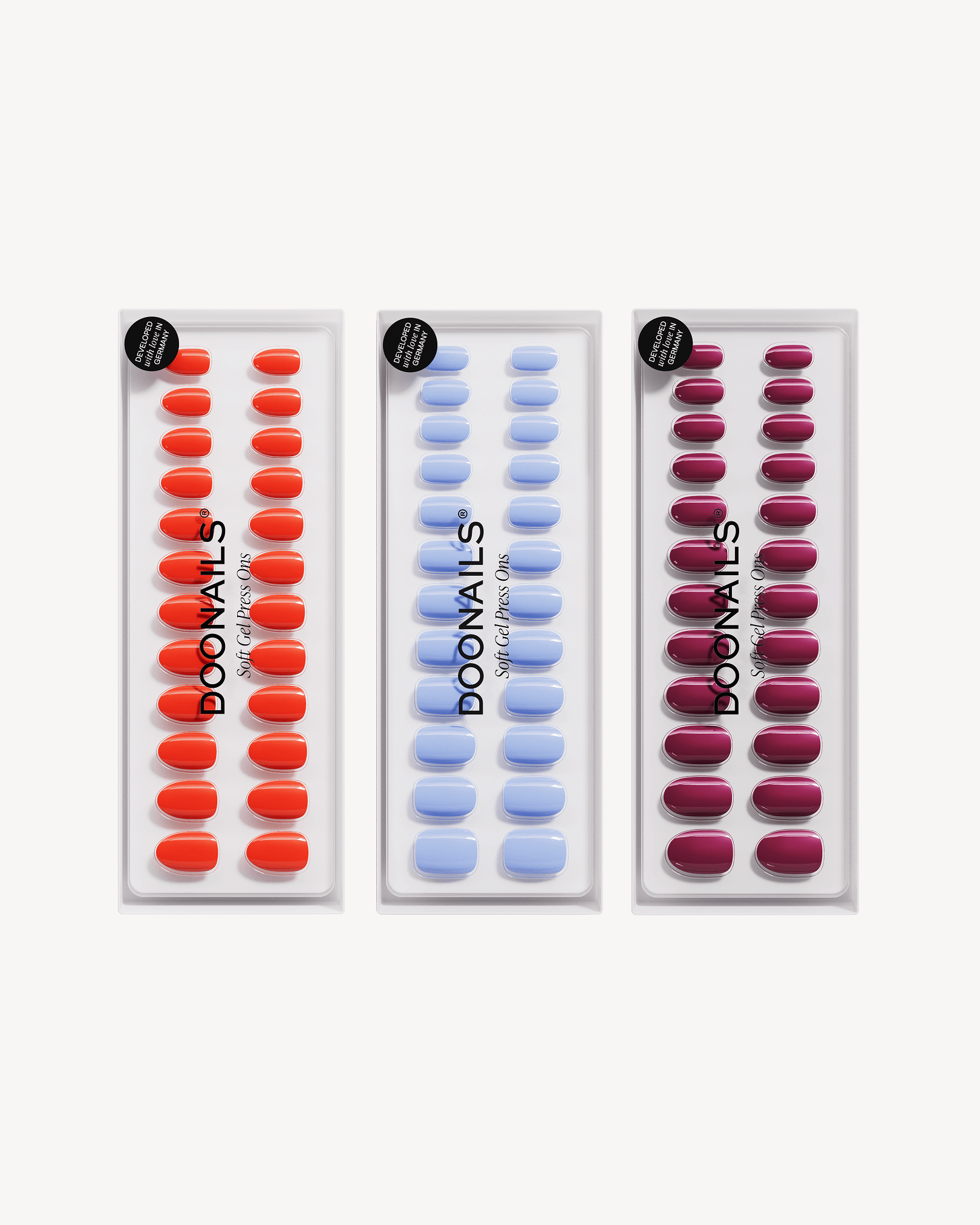 Paquet d'économies de couleurs - Press ons en gel souple - Doonails France