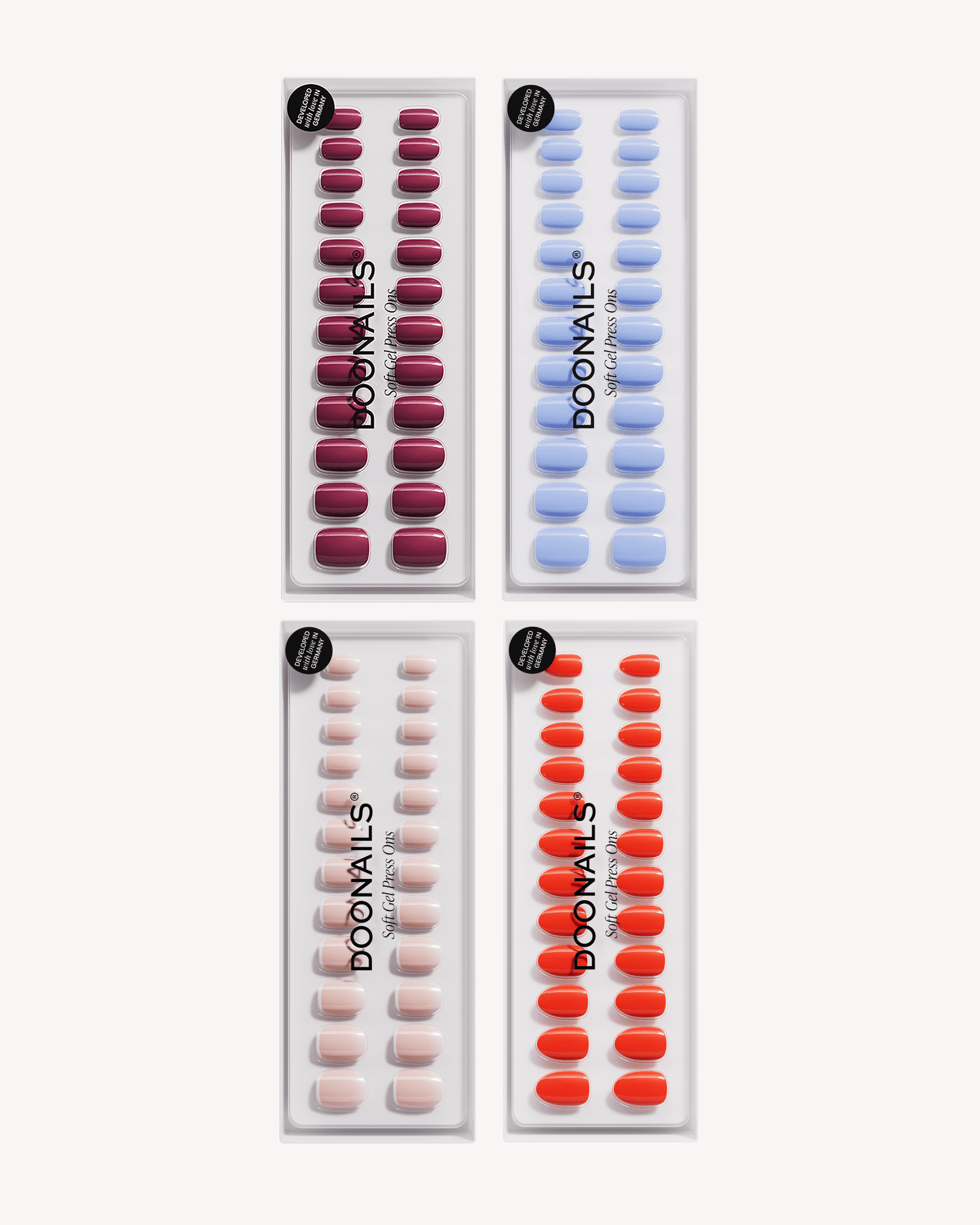Paquet d'économies de couleurs - Press ons en gel souple - Doonails France