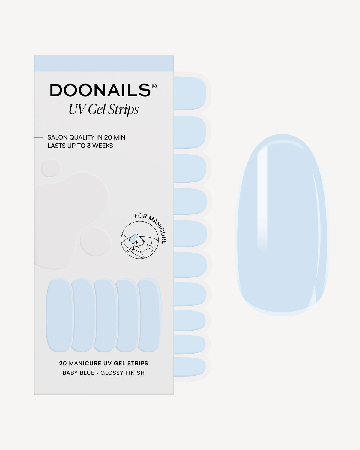 Baby Blue Bandes en Gel UV