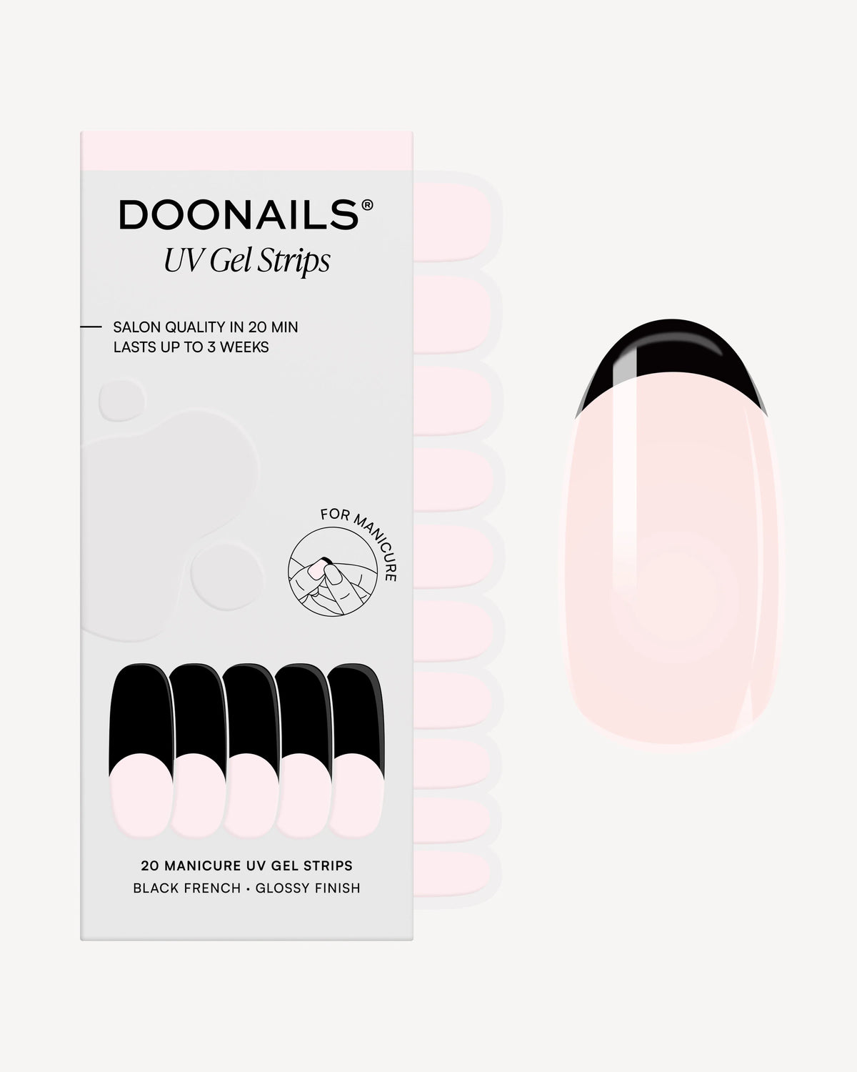 Black French Bandes en Gel UV