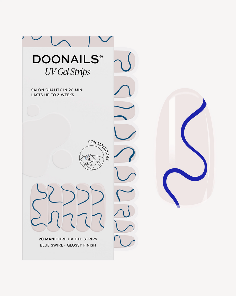 Blue Swirls Bandes en Gel UV