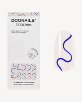 Blue Swirls Bandes en Gel UVDoonails