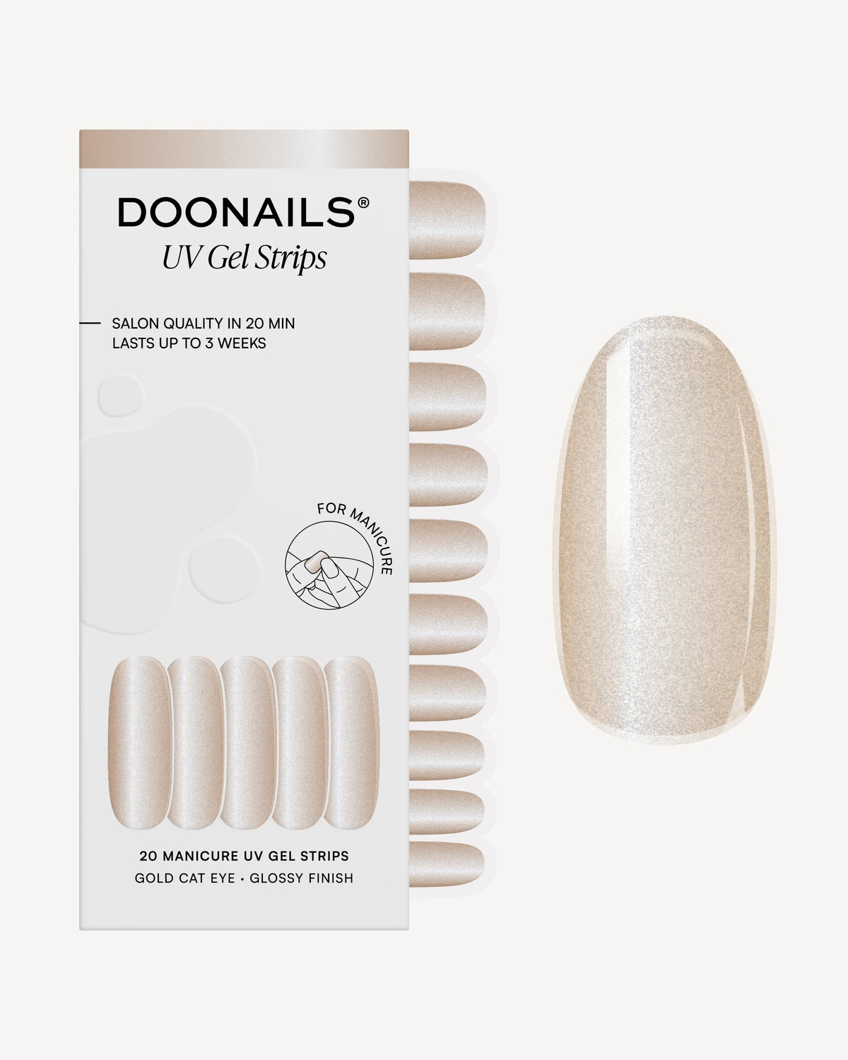 Gold Cat Eye Bandes en Gel UV