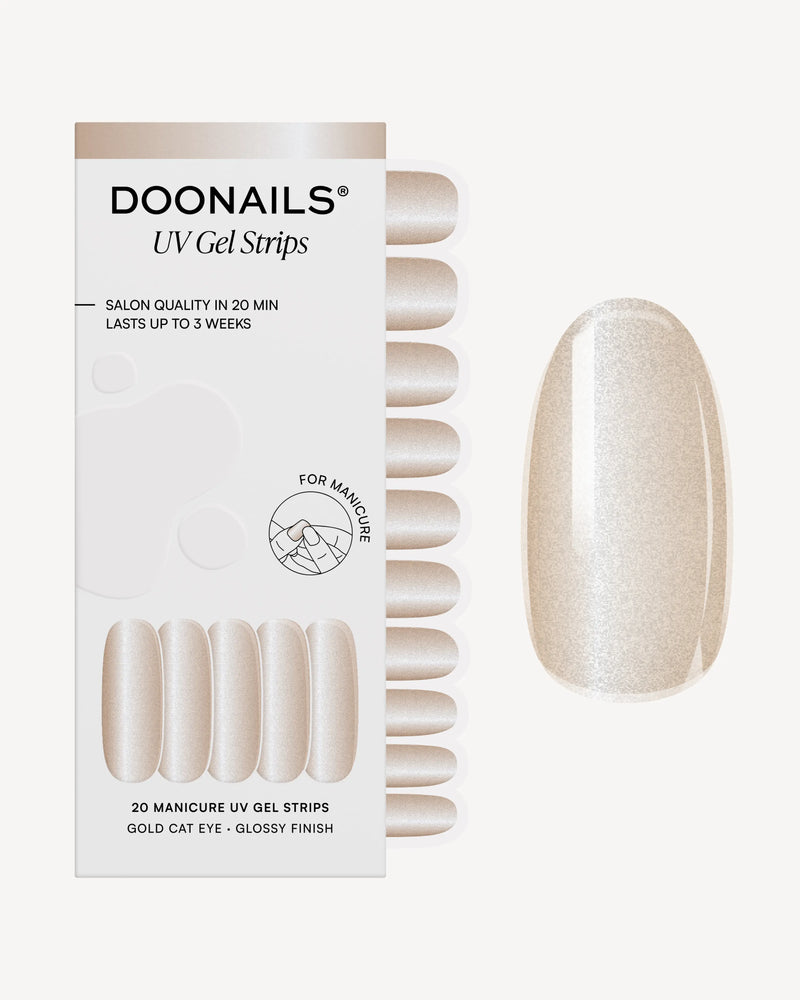 Gold Cat Eye Bandes en Gel UV