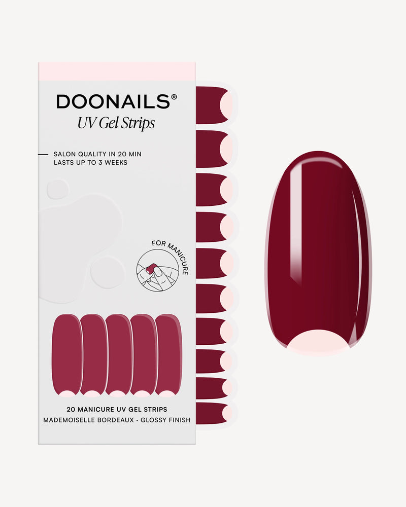 Mademoiselle Bordeaux Bandes en Gel UV