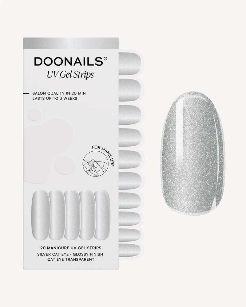 Silver Cat Eye Bandes en Gel UV