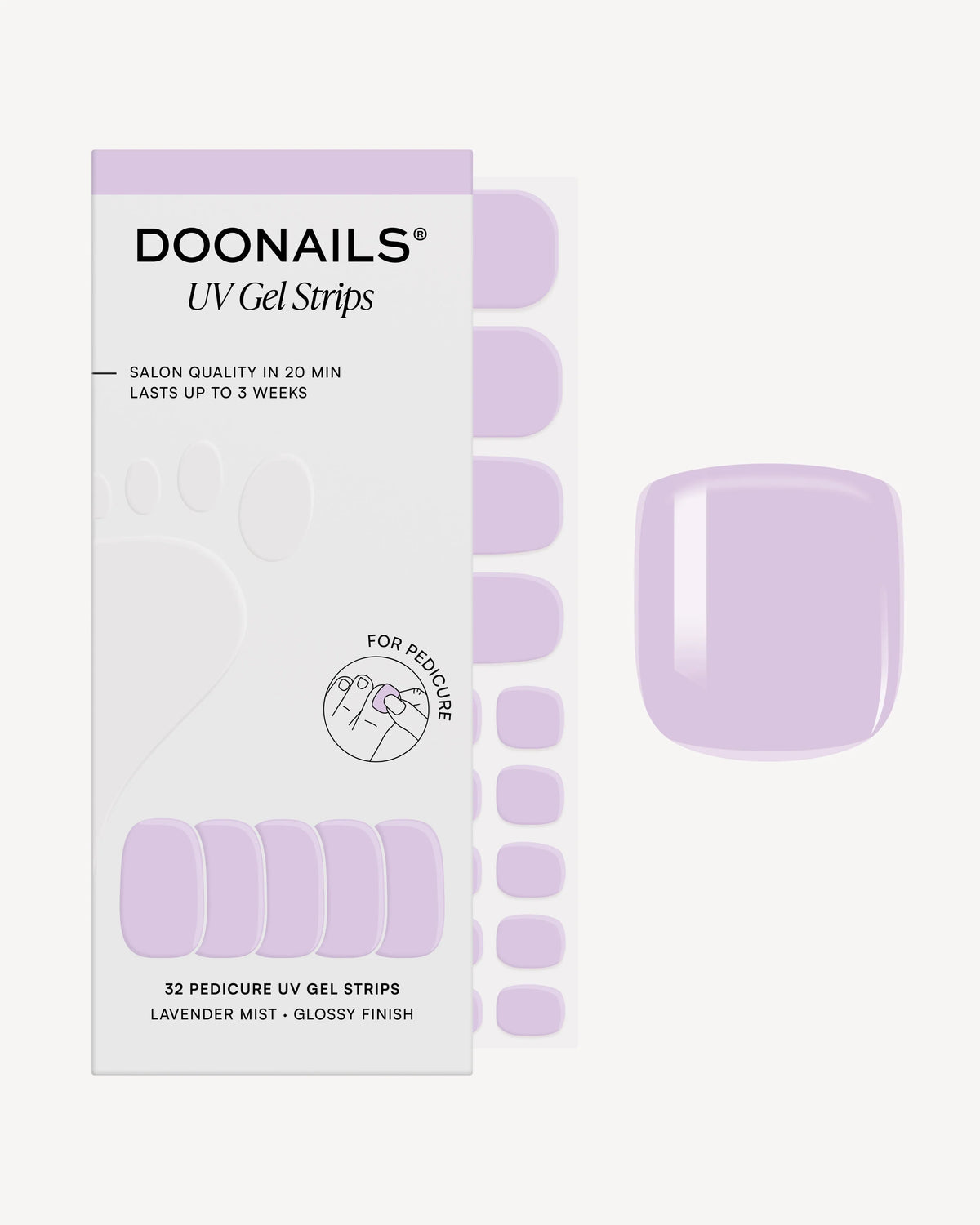 Lavender Mist Pédicure Bandes en Gel UV