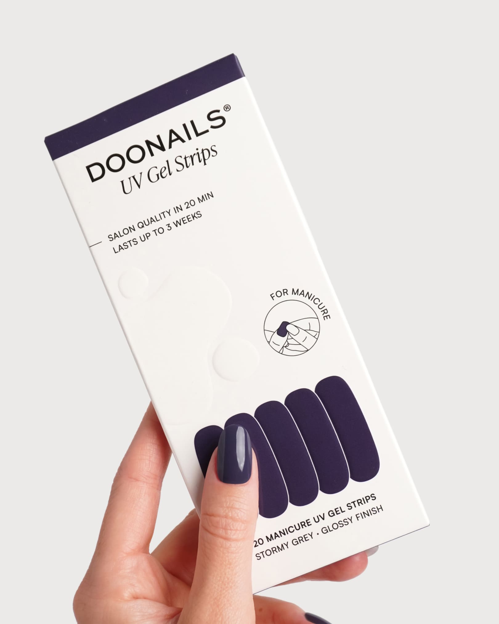 Stormy Grey Bandes en Gel - Doonails France