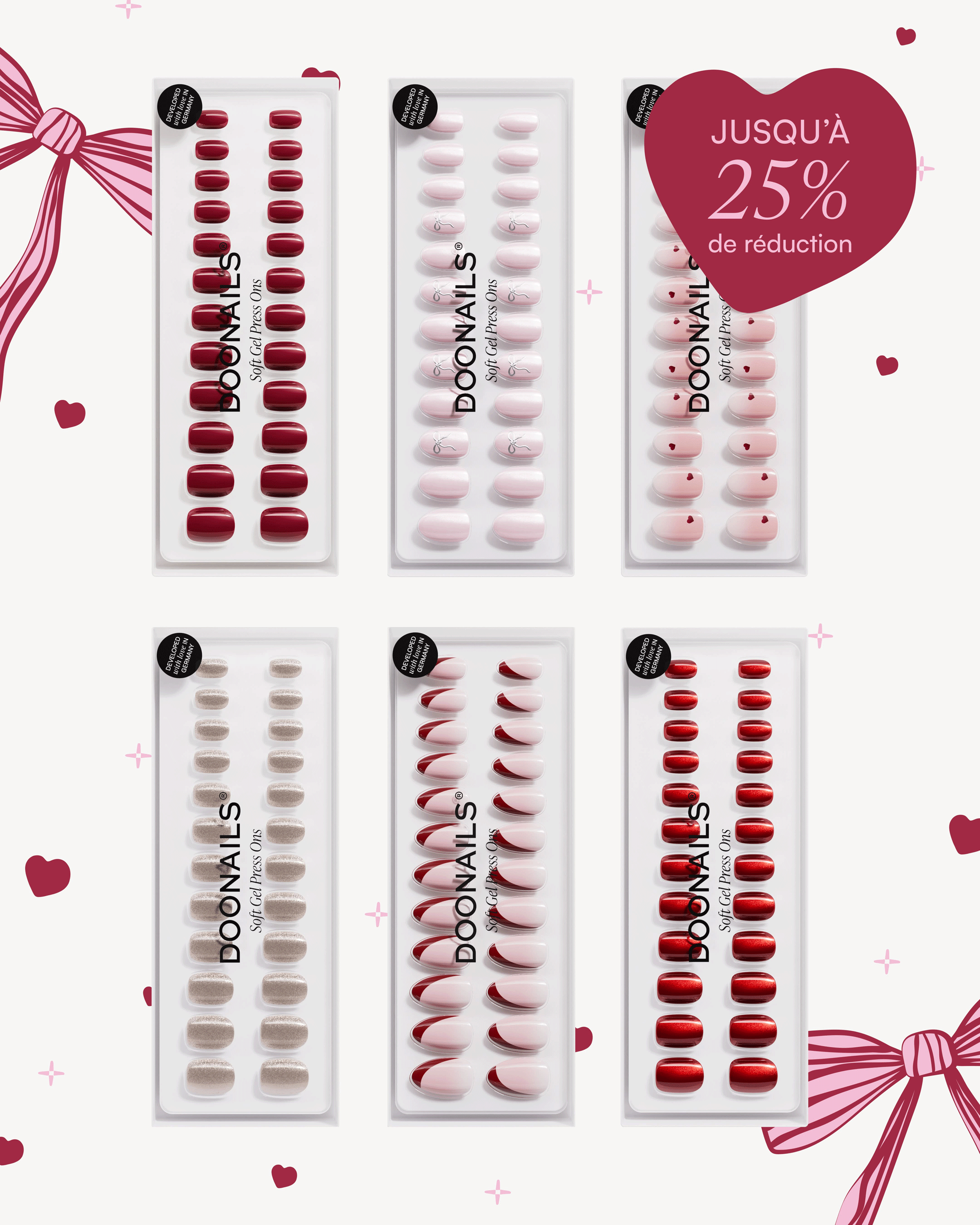 Pack Recharge Mix & Match - Press ons en gel souple