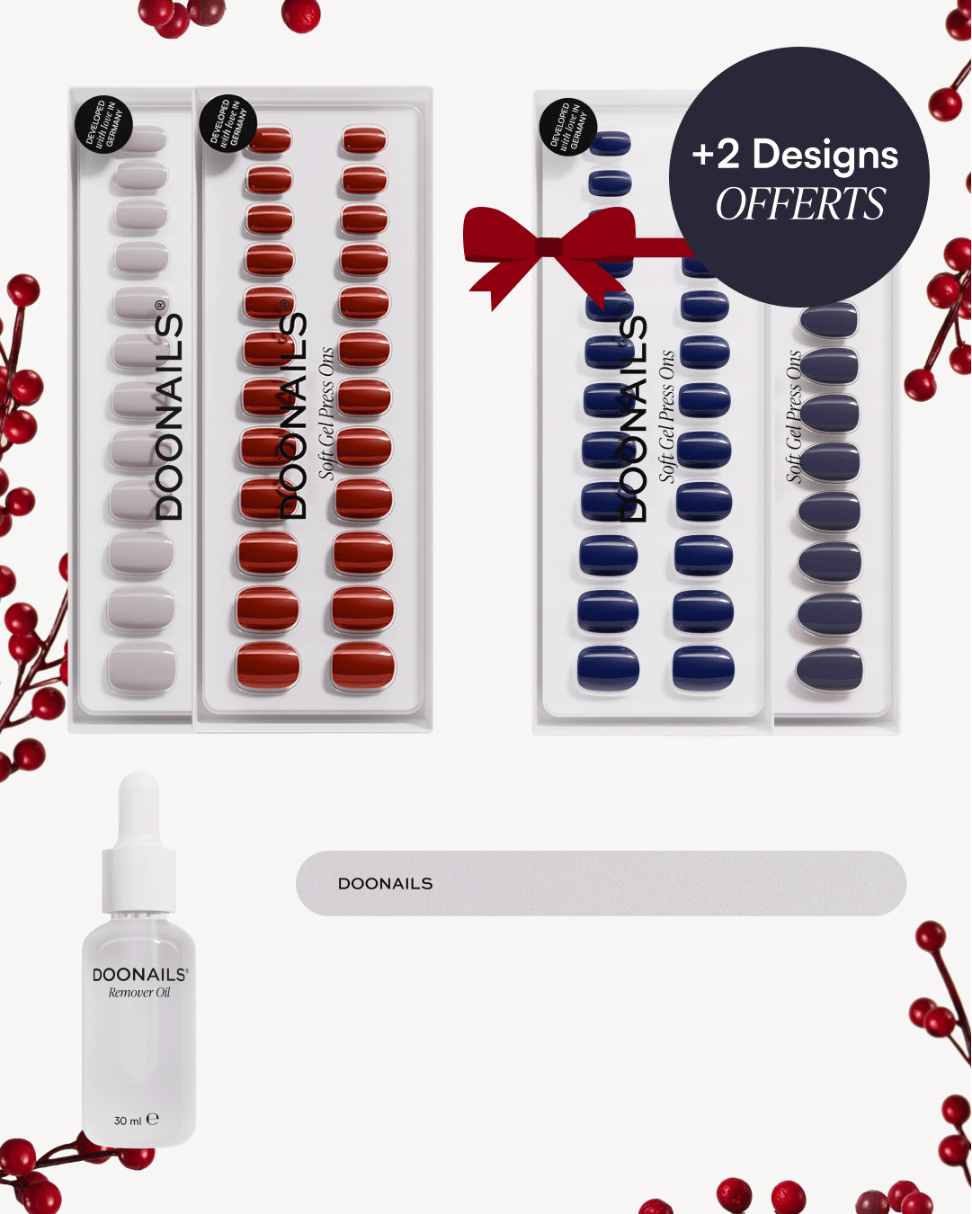 Kits de démarrage Black Month - Press Ons en gel souple