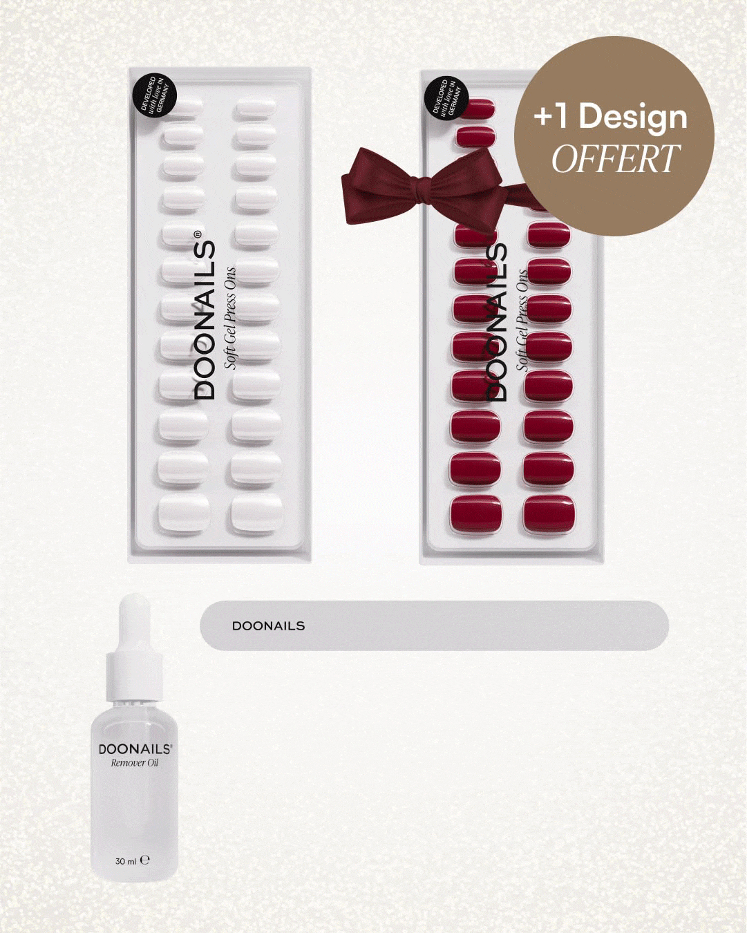 Kit de démarrage de Noël - Press Ons en gel souple