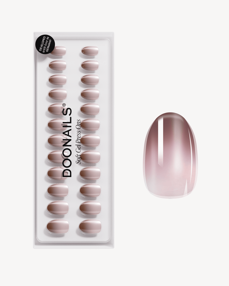 Press Ons en gel souple Brownie Courte Arrondie - Doonails France