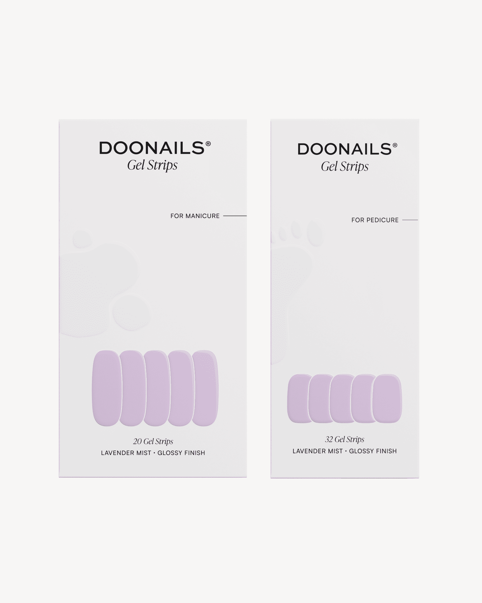 Lavender Mist Mani & Pedi Set - Gel Strips - Doonails