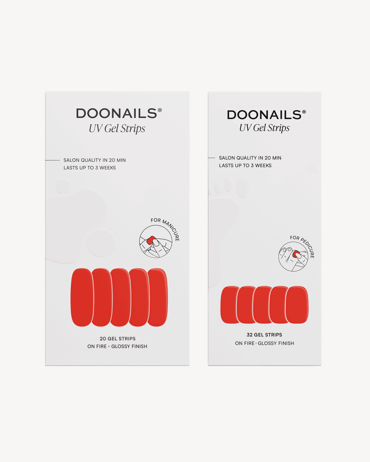 On Fire Mani & Pedi Set - Gel Strips - Doonails