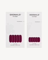 Plum Purple Mani & Pedi Set - Gel Strips - DoonailsDoonails